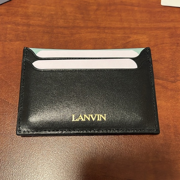 Lanvin Cardholder - Black w/Gold lettering and Hardware - Picture 3 of 8